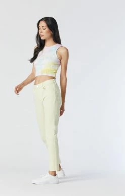 Mavi VIOLA STRAIGHT LEG JEANS IN TENDER YELLOW LA VINTAGE