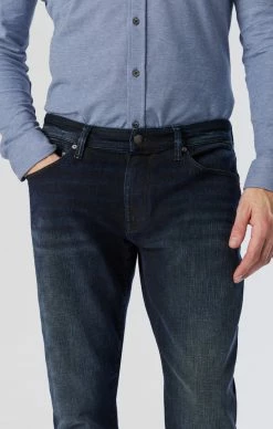 Mavi MARCUS SLIM STRAIGHT LEG IN DARK USED TONAL ORGANIC MOVE