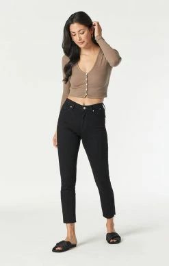 Mavi VIOLA STRAIGHT LEG IN BLACK LA BLUE Denim