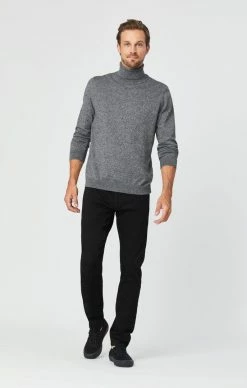 Mavi JAKE SLIM LEG JEANS IN DOUBLE BLACK SUPERMOVE