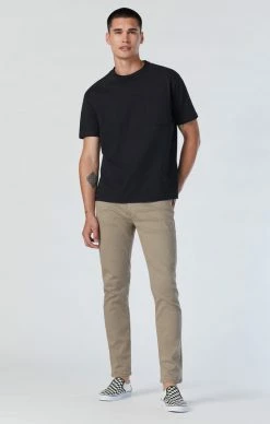 Mavi MARCUS SLIM STRAIGHT LEG JEANS IN ROASTED CASHEW SUPERMOVE Denim