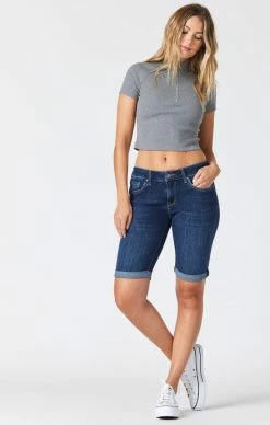 Mavi KARLY SHORTS IN DEEP FEATHER BLUE