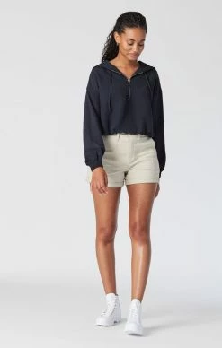 Outlet Mavi Jeans Store 13 Mavi SHEENA STRAIGHT SHORTS IN OATMEAL TWILL
