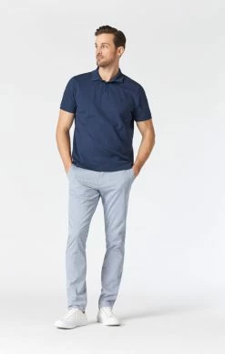 Mavi JOHNNY SLIM CHINO PANTS IN BLUE SUMMER STRIPE