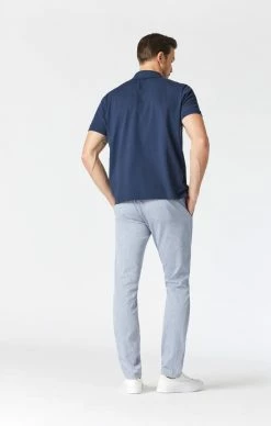 Mavi JOHNNY SLIM CHINO PANTS IN BLUE SUMMER STRIPE