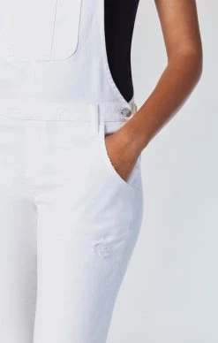 Mavi EDERA OVERALLS IN WHITE RIPPED & FRINGE Denim