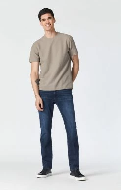 Mavi ZACH STRAIGHT LEG IN MID TONAL INK WILLIAMSBURG Denim