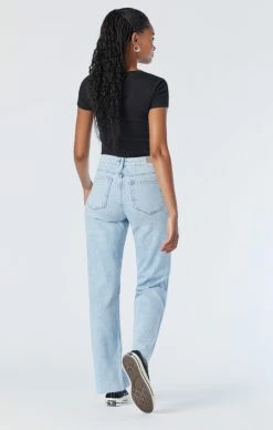 Best Pirce ✨ Mavi BARCELONA WIDE LEG 👖 JEANS IN BLEACHED RIPPED ORGANIC BLUE 😉 10 Mavi BARCELONA WIDE LEG JEANS IN BLEACHED RIPPED ORGANIC BLUE