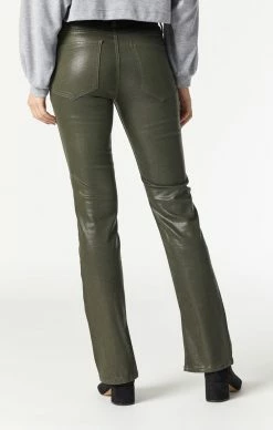 Mavi Pants MARIA SLIT HEM FLARE IN KHAKI JEATHER
