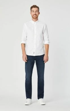 Mavi ZACH STRAIGHT LEG IN BLUE BLACK ATHLETIC Denim