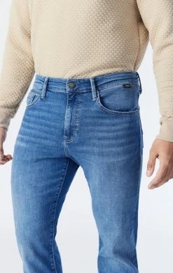 Mavi MATT RELAXED STRAIGHT LEG IN MID USED ORGANIC MOVE Denim