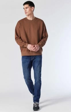 Mavi Denim JAKE SLIM LEG JEANS IN DARK BRUSHED WILLIAMSBURG