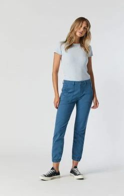 Mavi IVY SLIM CARGO PANTS IN OCEANVIEW TWILL