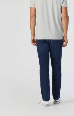 Mavi Denim ZACH STRAIGHT LEG JEANS IN DARK MIDNIGHT FEATHER BLUE