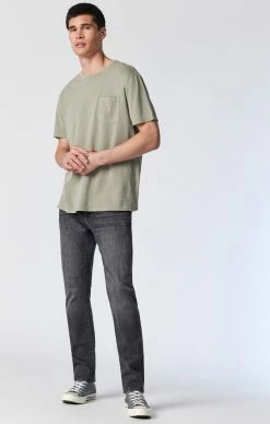 Mavi Denim MARCUS SLIM STRAIGHT LEG JEANS IN LIGHT GREY SUPERMOVE