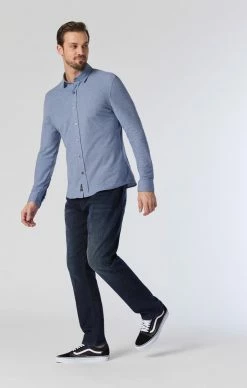 Mavi MARCUS SLIM STRAIGHT LEG IN DARK USED TONAL ORGANIC MOVE